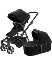 Комбинирана бебешка количка 2 в 1 Thule - Sleek, Midnight Black -1