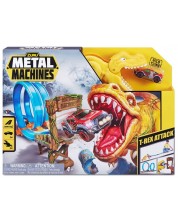 Комплект Zuru - Metal Machines, писта два лупинга и количка, T-Rex Attack
