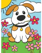 Комплект с акрилни бои Royal - Моята първа рисунка, кученце, 22 х 30 cm