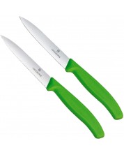 Комплект от 2 ножа за плодове Victorinox - Swiss Classic, 10 cm, зелени -1