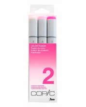 Комплект маркери Too Copic Sketch - Color Fusion 2, розово, 3 цвята -1