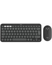 Комплект клавиатура Logitech K380s, for Mac + мишка Logitech M350s, сиви -1