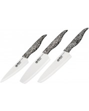Комплект от 3 ножа Samura - Inca, черно-бяла дръжка -1