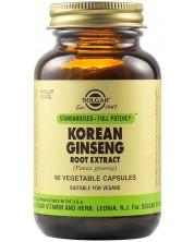 Korean Ginseng Root Extract, 60 растителни капсули, Solgar