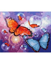 Комплект за рисуване по номера Foska - Пеперуди -1