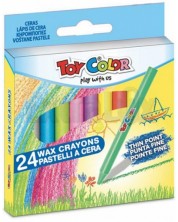Комплект восъчни пастели Toy Color - 24 цвята -1