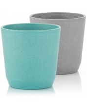 Комплект чашки Reer, 2 броя, синя и сива -1
