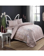 Комплект за спалня със завивка TAC - Sarah, розов -1