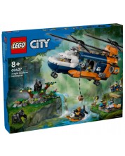 Конструктор LEGO City - Хеликоптер за изследване на джунглата в базов лагер (60437) -1