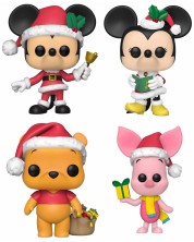 Комплект фигури Funko POP! Disney: Mickey Mouse - Mickey Mouse, Minnie Mouse, Winnie The Pooh, Piglet (Flocked) (Special Edition) -1
