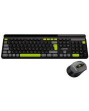 Комплект мишка и клавиатура Canyon - CNS-HSETW5BK, безжичен, черен -1