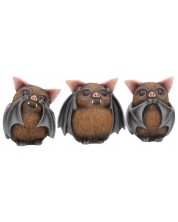 Комплект статуетки Nemesis Now Adult: Humor - Three Wise Bats, 8 cm
