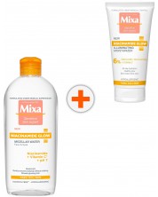 Mixa Niacinamide Glow Комплект за лице - Хидратиращ крем и мицеларна вода, 50 + 400 ml -1