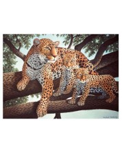 Комплект за рисуване с акрилни бои Royal - Леопарди, 39 х 30 cm