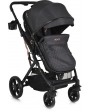 Комбинирана бебешка количка Moni - Raffaello, черна -1