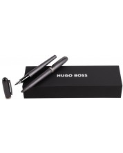 Комплект химикалка и писалка Hugo Boss Contour Iconic - Тъмносиви