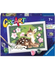 Комплект за рисуване по номера Ravensburger CreArt - Сърничка сред цветя -1