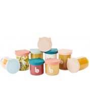Комплект стъклени купички за храна Babymoov - ISY Bowls, 9 броя -1