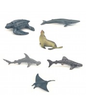 Комплект фигурки Rappa - Морски животни II, 6 броя, 4-8 cm -1