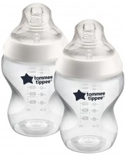 Комплект шишета Tommee Tippee - Easi Vent, 260 ml, с биберон 1 капка, 2 броя -1