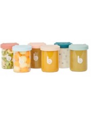 Комплект стъклени купички за храна Babymoov - ISY Bowls, 6 броя х 250 ml -1