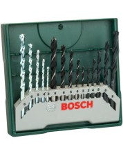 Комплект свредла Bosch - Mini X-Line, 15 части -1