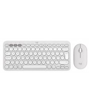 Комплект клавиатура Logitech K380s + мишка Logitech M350s, бели -1