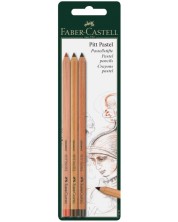 Комплект пастелни моливи Faber-Castell Pitt Pastel - 3 цвята -1