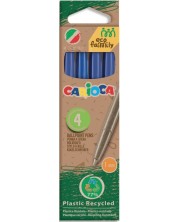 Комплект сини химикалки Carioca Eco Family, 4 броя