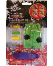 Комплект играчки за пръсти Grip&Trick - Penny Board, лилав -1