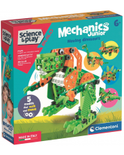 Конструктор Clementoni Science & Play Mechanics Junior - Динозаври, 130 части -1