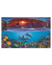 Комплект за рисуване с акрилни бои Royal - Живот в океана, 39 х 30 cm -1