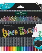 Комплект моливи Faber-Castell Black Edition - 100 цвята
