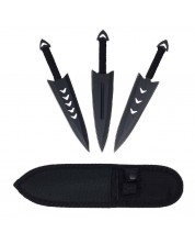 Комплект Haller - Ножове за хвърляне, 3 броя, черни