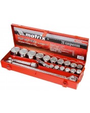 Комплект инструменти MTX - 20 части, вложки 19-50 mm, метален куфар -1