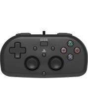 Контролер Hori - Wired Mini Gamepad, черен (PS4) -1