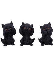 Комплект статуетки Nemesis Now Adult: Humor - Three Wise Kitties, 8 cm -1