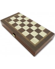 Комплект шах и табла Manopoulos - Цвят венге, 38 x 19 cm -1