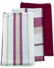 Комплект домакински кърпи за съдове Kela - Pasado, 3 броя, 65 х 45 cm, червени -1