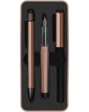 Комплект химикалка и писалка Faber-Castell Hexo - Бронзов цвят -1