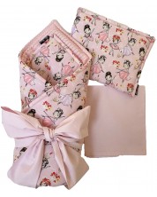 Комплект за количка с порт бебе Niki's Dreams - Розови балерини