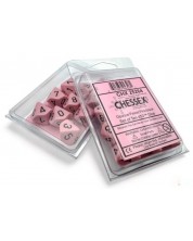 Комплект зарове Chessex Opaque Pastel - Pink/black, 10 броя -1