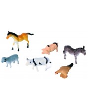 Комплект фигурки Rappa - Животни от фермата, 6 броя, 5-6 cm -1