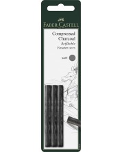Комплект въглени Faber-Castell Pitt - 3 броя, среден -1