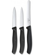 Комплект от 3 ножа Victorinox - Swiss Classic, черни