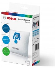 Комплект торби за прахосмукачка Bosch - AquaWash&Clean BBZWD4BAG, 4 броя, бели