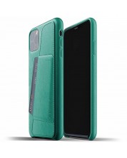 Кожен калъф с джоб Mujjo за iPhone 11 Pro Max, светлозелен -1