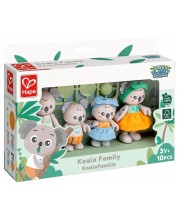 Комплект дървени фигури Hape - Семейство коали, 10 части