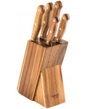 Комплект ножове с дървена стойка Lamart - 5 части