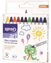 Комплект восъчни пастели Spree Art - 12 цвята